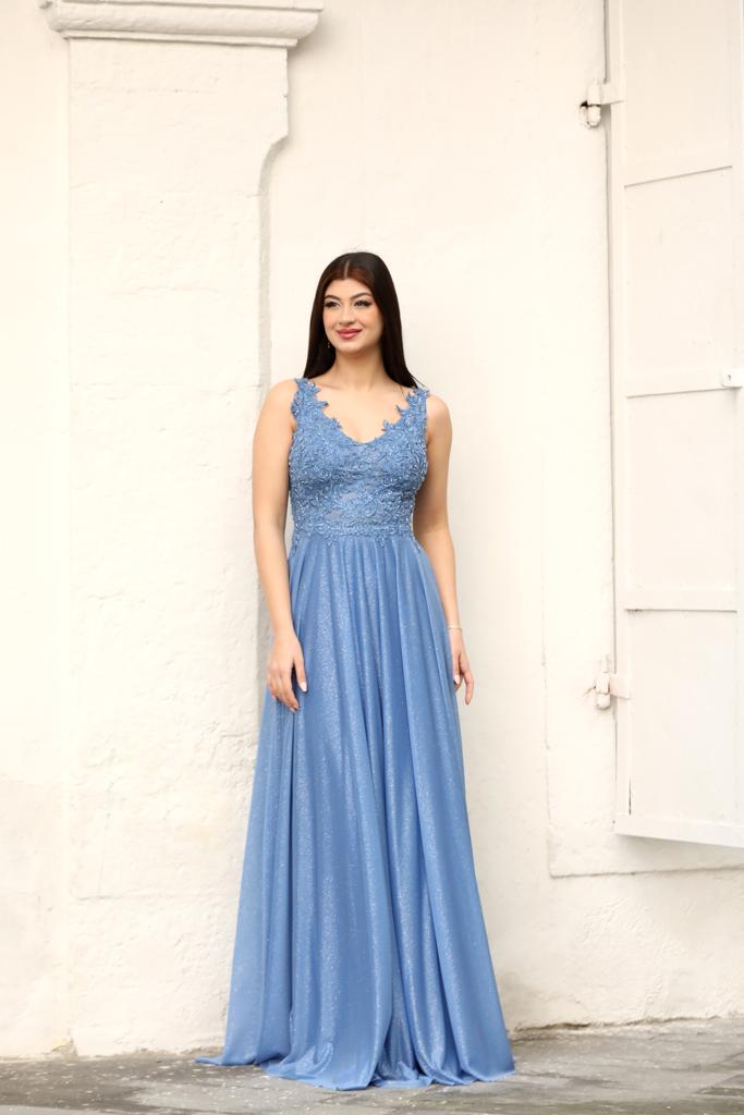 Soraya Glitzer Indigoblau